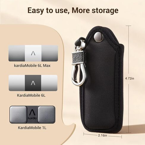 حافظة CoBak من النيوبرين لجهاز AliveCor KardiaMobile 6-Lead EKG Monitor/KardiaMobile 6L Max/KardiaMobile 1-Lead مع إغلاق مغناطيسي وسلسلة مفاتيح، حقيبة تخزين واقية ناعمة - حافظة فقط in Saudi Arabia
