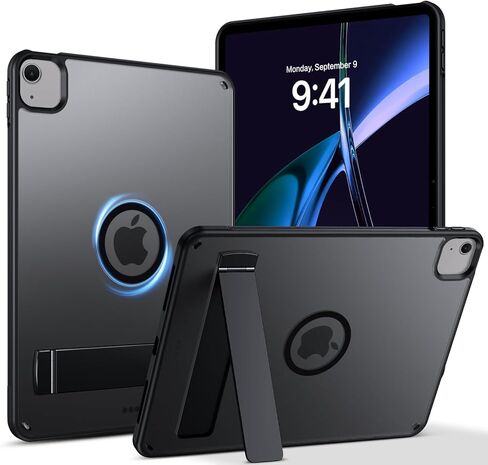 حافظة BENTOBEN لجهاز iPad Air 11 بوصة M3/M2 2025/2024 مع حامل غير مرئي، حافظة مغناطيسية لجهاز iPad Air 7th/6th Gen، غطاء لوحي واقي مقاوم للصدمات شفاف غير لامع لجهاز iPad Air 5th/4th Gen 10.9 بوصة 2022، أسود in Kuwait