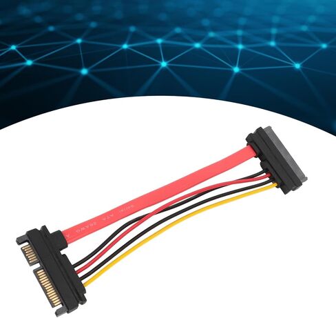 كابل تمديد SATA22P M SAS29P F ذكر إلى أنثى، كابل تمديد طاقة SATA 15Pin، كابل تمديد طاقة بيانات القرص الصلب SATA7 15pin SFF 8482 0.15 متر in Kuwait