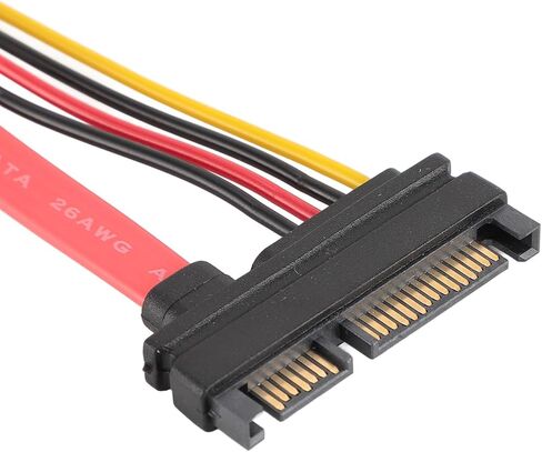 كابل تمديد SATA22P M SAS29P F ذكر إلى أنثى، كابل تمديد طاقة SATA 15Pin، كابل تمديد طاقة بيانات القرص الصلب SATA7 15pin SFF 8482 0.15 متر in Kuwait