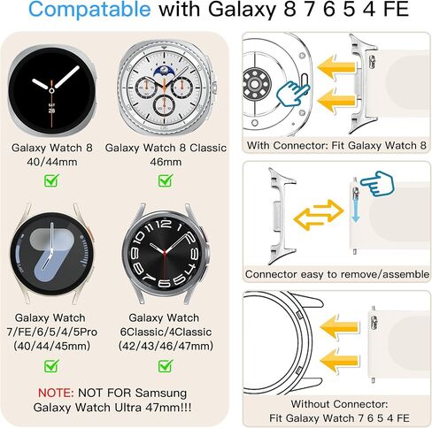 سوار سيليكون Lucky Clover لساعة Samsung Galaxy Watch 8 Band 40mm 44mm/8 Classic Bands 46mm St Patricks Day Galaxy Watch 7 6 5 4 Band Women Men، حزام Shamrocks لساعة Samsung Watch 8 Bands-Green in Kuwait