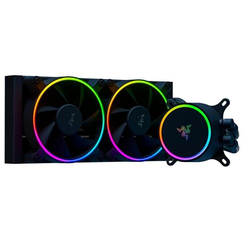 غطاء مضخة aRGB الكل في واحد من Razer Hanbo Chroma RGB: تصميم AIO - مراوح aRGB هادئة وقوية - دعم وحدة تحكم المروحة PWM (متجدد) in Kuwait