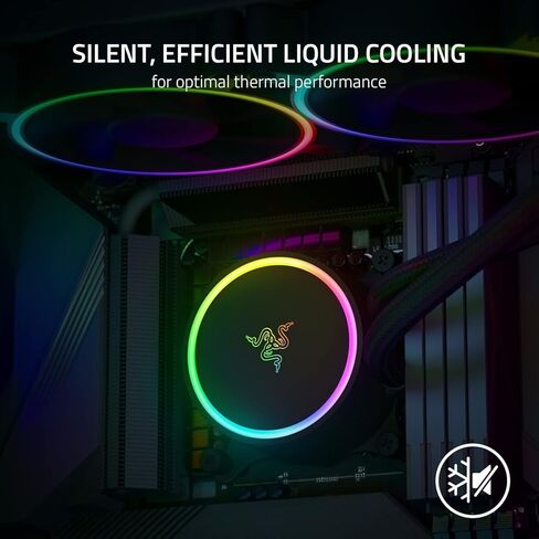 غطاء مضخة aRGB الكل في واحد من Razer Hanbo Chroma RGB: تصميم AIO - مراوح aRGB هادئة وقوية - دعم وحدة تحكم المروحة PWM (متجدد) in Kuwait