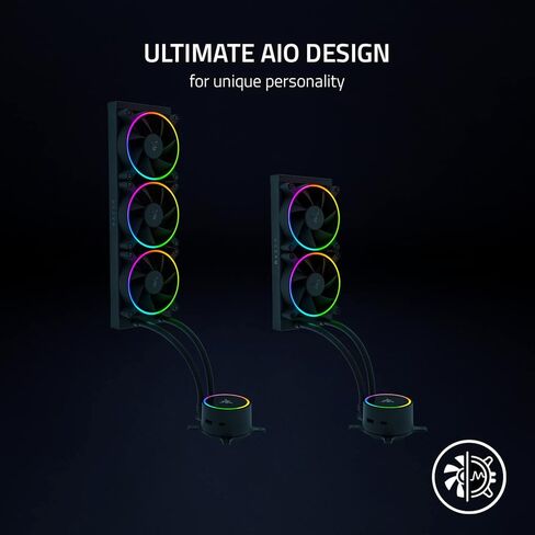 غطاء مضخة aRGB الكل في واحد من Razer Hanbo Chroma RGB: تصميم AIO - مراوح aRGB هادئة وقوية - دعم وحدة تحكم المروحة PWM (متجدد) in Kuwait