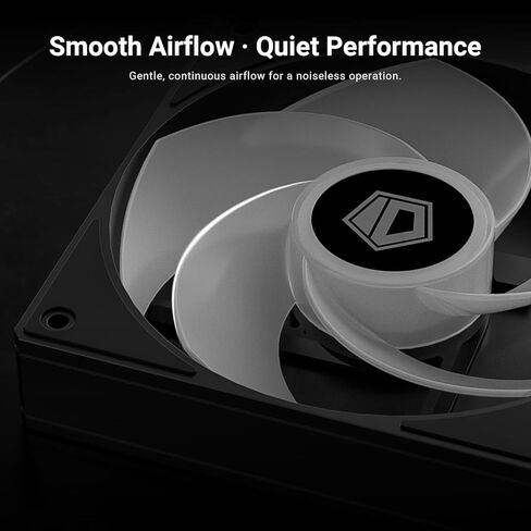 ID-COOLING AS-120-ARGB-KR مروحة حافظة كمبيوتر ذات شفرة عكسية مقاس 120 مم ARGB | 120x120x25 ملم | عكس تدفق الهواء | فائق الهدوء 28.3 ديسيبل (أ) in Kuwait