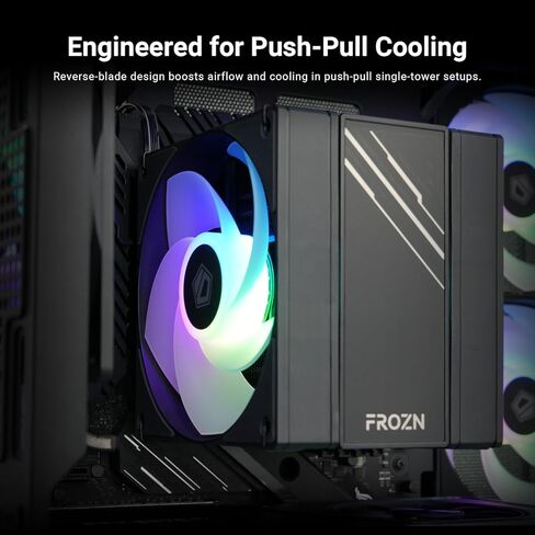ID-COOLING AS-120-ARGB-KR مروحة حافظة كمبيوتر ذات شفرة عكسية مقاس 120 مم ARGB | 120x120x25 ملم | عكس تدفق الهواء | فائق الهدوء 28.3 ديسيبل (أ) in Kuwait