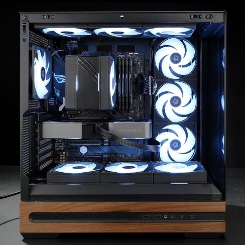 ID-COOLING AS-120-ARGB-KR مروحة حافظة كمبيوتر ذات شفرة عكسية مقاس 120 مم ARGB | 120x120x25 ملم | عكس تدفق الهواء | فائق الهدوء 28.3 ديسيبل (أ) in Kuwait