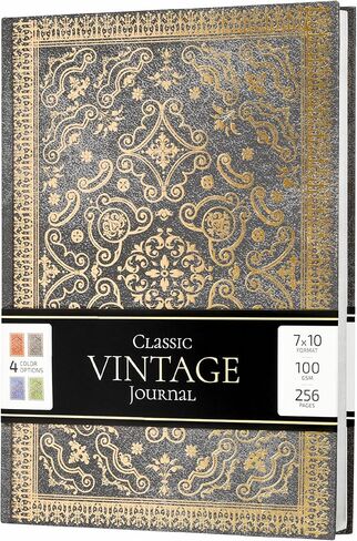 Grimoire Journal غلاف فني 7x10 بوصة، 256 صفحة مبطنة كتاب حلم ذهبي عتيق من الظلال القوطية مجلة يوميات، B5 Dark Academia Poetry Fantasy Notebook للنساء (أزرق) in Kuwait