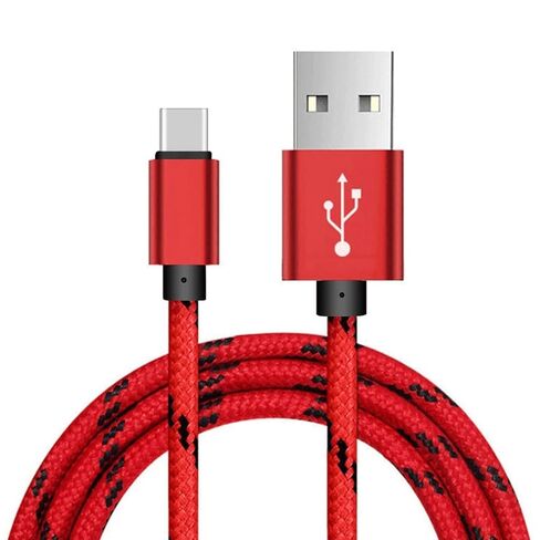 كابل USB من النوع C إلى كابل 5 حزم شحن سريع مجدول 3A سلك شاحن سريع، متوافق مع iPhone 16/15، Galaxy S10 S9 S8 Plus، Note 10 9 8، LG V50 V40 G8 G7 (6 أقدام) in Kuwait