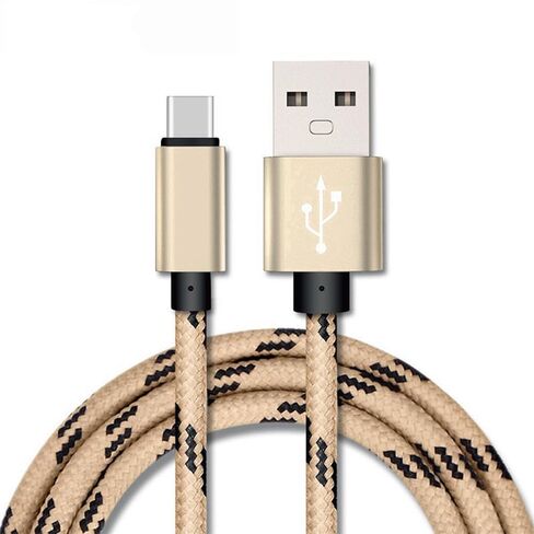 كابل USB من النوع C إلى كابل 5 حزم شحن سريع مجدول 3A سلك شاحن سريع، متوافق مع iPhone 16/15، Galaxy S10 S9 S8 Plus، Note 10 9 8، LG V50 V40 G8 G7 (6 أقدام) in Kuwait