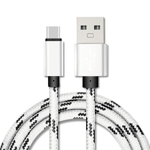 كابل USB من النوع C إلى كابل 5 حزم شحن سريع مجدول 3A سلك شاحن سريع، متوافق مع iPhone 16/15، Galaxy S10 S9 S8 Plus، Note 10 9 8، LG V50 V40 G8 G7 (6 أقدام) in Kuwait