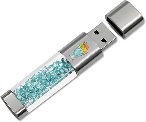 USB Flash Drive 64GB, Techkey External Memory Photo Keeper Storage Stick for Picture/Video/Data Saver/Backup V2.23 High Speed Thumb/Jump/Hard Drives-Zodiac Blue in Saudi Arabia