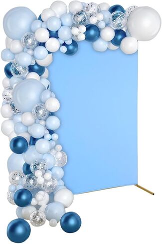 5ft x 6.5ft Wedding Arch Stand with Fabric Cover, Portable Backdrop Frame for Outdoor Indoor Ceremony, Party Decoration, Metal Balloon Arch Stand Kit in Saudi Arabia