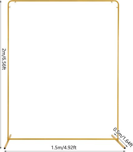 5ft x 6.5ft Wedding Arch Stand with Fabric Cover, Portable Backdrop Frame for Outdoor Indoor Ceremony, Party Decoration, Metal Balloon Arch Stand Kit in Saudi Arabia