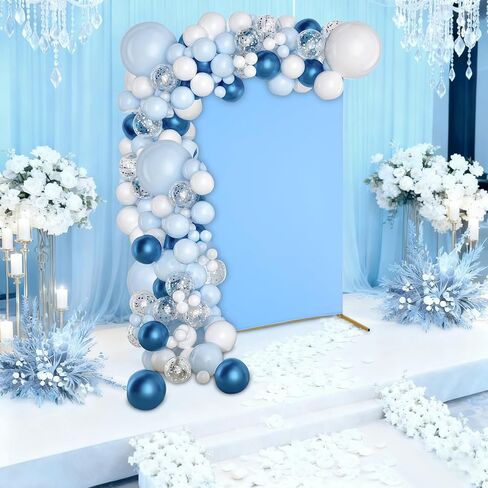 5ft x 6.5ft Wedding Arch Stand with Fabric Cover, Portable Backdrop Frame for Outdoor Indoor Ceremony, Party Decoration, Metal Balloon Arch Stand Kit in Saudi Arabia