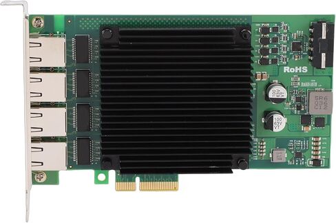 4 Port PoE PCIe Network Card, i226 Main Control Chip, 2.5G Gigabit Ethernet Card with Efficient Heat Dissipation and Low Latency in Kuwait