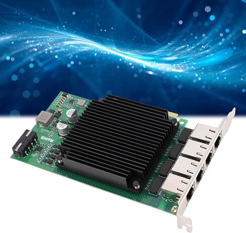 4 Port PoE PCIe Network Card, i226 Main Control Chip, 2.5G Gigabit Ethernet Card with Efficient Heat Dissipation and Low Latency in Kuwait
