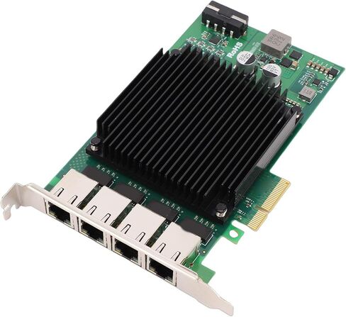 4 Port PoE PCIe Network Card, i226 Main Control Chip, 2.5G Gigabit Ethernet Card with Efficient Heat Dissipation and Low Latency in Kuwait