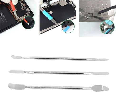 Metal Spudger, 3Pcs Repair Pry Tool Kit with 6 Types Spudger Head Shapes, for Mobile Phone Tablet Laptop Computer Electronics Repair in Saudi Arabia
