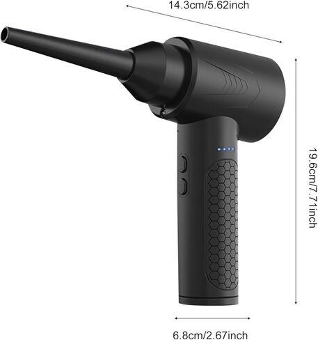 Wireless Vacuum Cleaner, Electric Dust Blower Portable Cordless Device for Home Office Computer Keyboard and Car Cleaning (AD35 Black) in Saudi Arabia