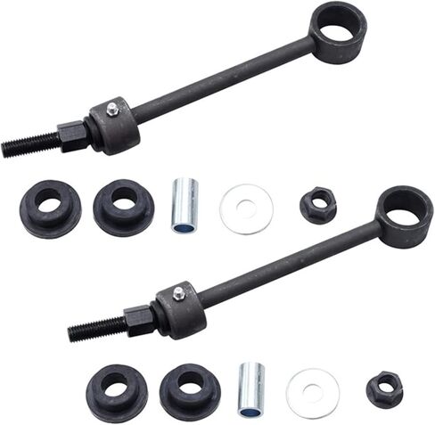 محور ديترويت - 4 قطع مجموعة قضبان Sway لـ 4WD 00-04 Ford F-250 Super Duty، 4 وصلات نهاية قضيب التثبيت الأمامي والخلفي 2000 2001 2002 2003 2004 in Kuwait