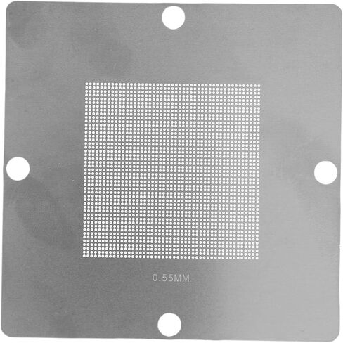 BGA Reballing Stencils, Template Laptop CPU Repair Tools, Reball Station Fixture Jig with Stencils Silver for Computers 9Pcs 90x90mm in Saudi Arabia