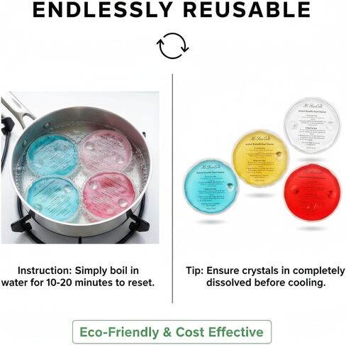 Instant Reusable Hand Warmers - 4 Pack Click Heat for Cold Hands & Pain Relief - Eco-Friendly Portable Heat Packs for Outdoor Activities, Camping, Skiing - Hot & Cold Therapy in Saudi Arabia