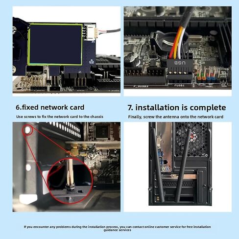 Gugxiom WiFi 7 PCIe Card Bluetooth 5.4، BE6400 محول شبكة لاسلكي ثلاثي الموجات لسطح المكتب، 6 جيجا هرتز 320 ميجا هرتز 4K QAM، هوائي 12dBi، ألعاب منخفضة الكمون، RTL8922 Pro in Kuwait