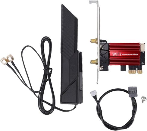 Gugxiom WiFi 7 PCIe Card Bluetooth 5.4، BE6400 محول شبكة لاسلكي ثلاثي الموجات لسطح المكتب، 6 جيجا هرتز 320 ميجا هرتز 4K QAM، هوائي 12dBi، ألعاب منخفضة الكمون، RTL8922 Pro in Kuwait