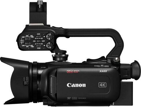 كاميرا فيديو Canon XA65 احترافية بدقة UHD 4K + عدسة AVX واسعة الزاوية وعدسة مقربة + قطعتين ذاكرة سعة 64 جيجابايت + حامل ثلاثي عنكبوتي + المزيد (حزمة من 19 قطعة)، أسود (متجدد) in Kuwait