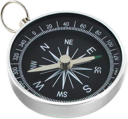 Pocket Compass, Survival Sports Navigation Compass with Key Ring for Outdoors Camping Hiking in Saudi Arabia