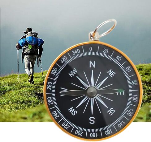 Pocket Compass, Survival Sports Navigation Compass with Key Ring for Outdoors Camping Hiking in Saudi Arabia