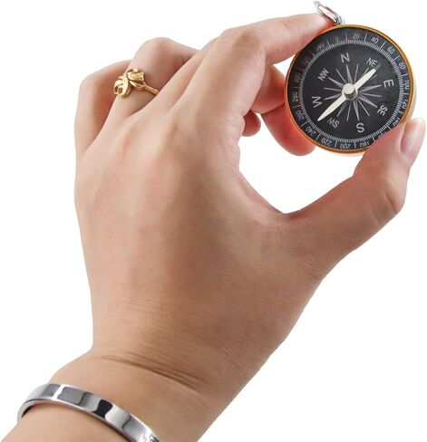 Pocket Compass, Survival Sports Navigation Compass with Key Ring for Outdoors Camping Hiking in Saudi Arabia