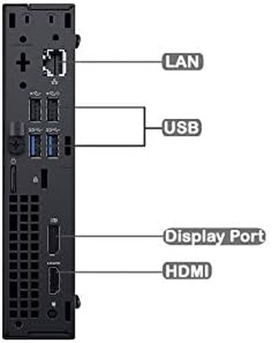 كمبيوتر Dell Optiplex 3060 Micro PC، Intel Six Core i7 8700T 2.4 جيجا هرتز، 8 جيجا DDR4، محرك الأقراص الصلبة SSD 2 تيرابايت، HDMI، Windows 11 Home (متجدد) in Kuwait