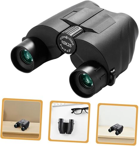 HOMSFOU 10x25 Compact Binoculars for Adults, High-Power Night Vision Outdoor Travel Hiking Telescope with Easy Focus for Theater, Bird Watching, and Adventure Exploration in Saudi Arabia