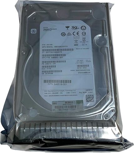 محرك الأقراص الصلبة الداخلي HP ​​6 تيرابايت 3.5 - Sas - 7200 دورة في الدقيقة in Saudi Arabia