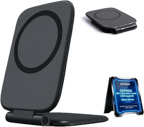 حامل هاتف السيارة المغناطيسي الرفيع للغاية القابل للطي من Drive Hidefold حامل هاتف السيارة، 2026 حامل هاتف مغناطيسي محمول مزدوج الجوانب للسيارة قابل للسحب وقابل للتعديل والكمبيوتر المحمول وصالة الألعاب الرياضية (قطعتان) in Kuwait