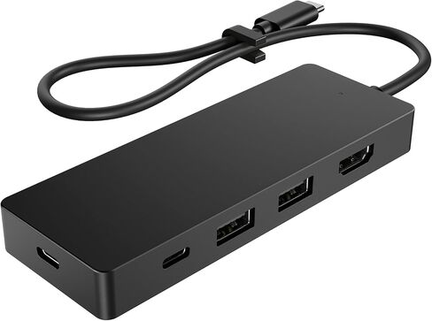 HP Travel G3 5-Port USB-C Hub - 2 USB-C Ports, 2 USB-A, 1 HDMI, Compatible with Multiple Brands & Systems, 4K Display Support, Scalable Power Delivery and Sustainable Design (86T46AA) in Saudi Arabia