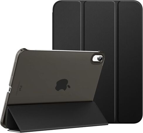 حافظة ذكية لجهاز iPad (A16) الجيل الحادي عشر 11 بوصة 2025، حافظة iPad الجيل العاشر 10.9 بوصة 2022، غطاء خلفي شفاف من البولي كربونات بحامل نحيف، يدعم معرف اللمس، الاستيقاظ/السكون التلقائي in Kuwait