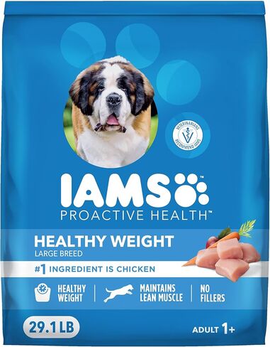 IAMS استباقية الصحة صحية التحكم في الوزن الصحيح سلالة كبيرة الكلاب الكلاب الجافة مع دجاج حقيقي ، 29.1 رطل. in Saudi Arabia