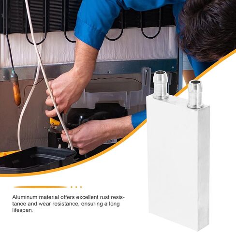 Kisangel CPU Water Cooler Liquid Radiator Aluminum Heat Sink Block 40x80mm Side Outlet for PC Cooling System Gamer Desktop in Saudi Arabia