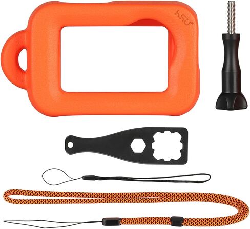 HSU Floaty Case for DJI Osmo Action 3/4/5 Pro, Floating Case with Long Screw and Wrist Strap for Surfing, Diving and Wakeboarding, DJI Osmo Action Accessories in Saudi Arabia