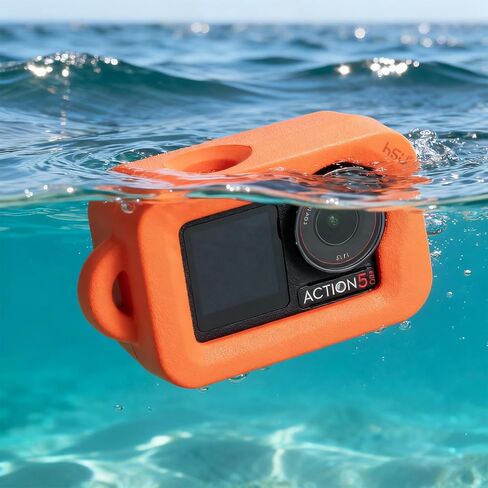 HSU Floaty Case for DJI Osmo Action 3/4/5 Pro, Floating Case with Long Screw and Wrist Strap for Surfing, Diving and Wakeboarding, DJI Osmo Action Accessories in Saudi Arabia