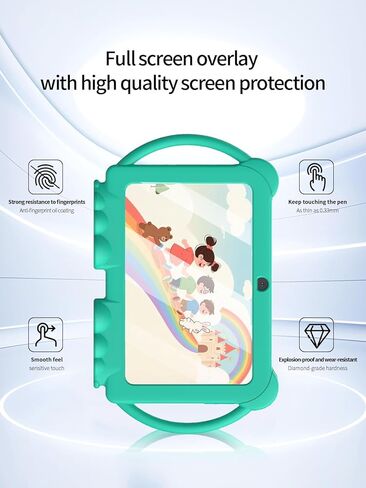 واقي شاشة لجهاز PEICHENG PCQ8 اللوحي مقاس 7 بوصات Android، مضاد للخدش 9H صلابة اللمس الحساسة 2.5D حواف مستديرة خالية من الفقاعات سهلة التركيب، عبوتان. in Kuwait
