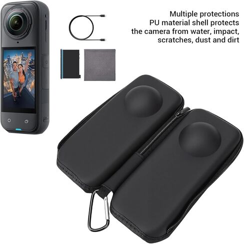 Fabater Carrying Case for 360 X4 X5, Hard Shell Portable Travel Bag, Small Storage Bag Protective Cover with, Anti Shock, Action Camera Accessories in Saudi Arabia