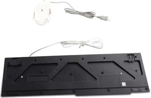 Dpofirs LED Gaming Keyboard and Mouse Combination USB Mechanical Performance Transparent Sound for Vista OS PC Burpportop TV ABS White 104 Keys (White) in Saudi Arabia