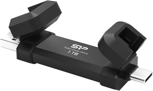 محرك أقراص USB Silicon Power Marvel Xtreme DS72 USB3.2 Gen2 سعة 1 تيرابايت أسود (النوع A/النوع C) in Saudi Arabia