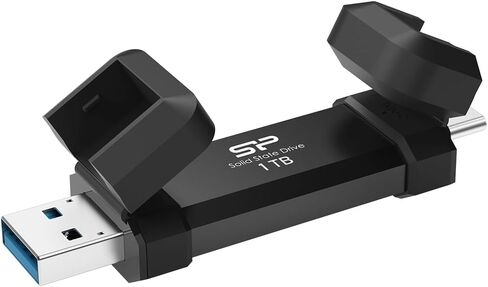 محرك أقراص USB Silicon Power Marvel Xtreme DS72 USB3.2 Gen2 سعة 1 تيرابايت أسود (النوع A/النوع C) in Saudi Arabia