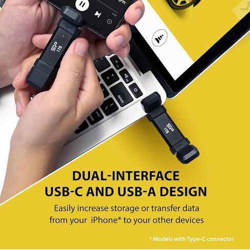 محرك أقراص USB Silicon Power Marvel Xtreme DS72 USB3.2 Gen2 سعة 1 تيرابايت أسود (النوع A/النوع C) in Saudi Arabia