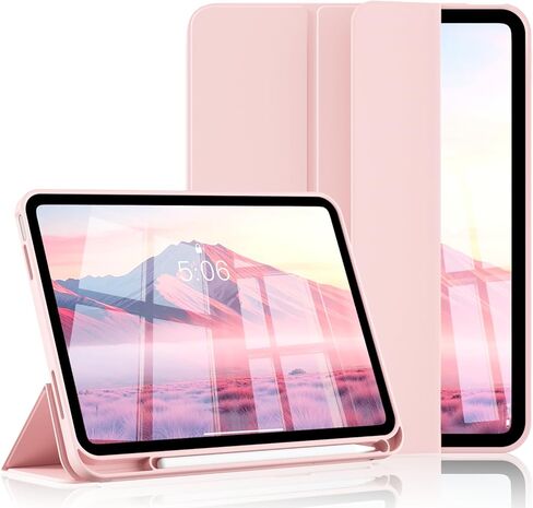 حافظة لجهاز iPad (A16) الجيل الحادي عشر مقاس 11 بوصة 2025، حافظة لجهاز iPad الجيل العاشر مقاس 10.9 بوصة 2022 مع حامل أقلام، غطاء حماية نحيف بحامل ثلاثي الطي ذكي، تنبيه/غفو تلقائي، بيج in Kuwait